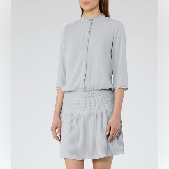 Reiss Bergamo pleated dress sz 6 - Picture 4 of 15